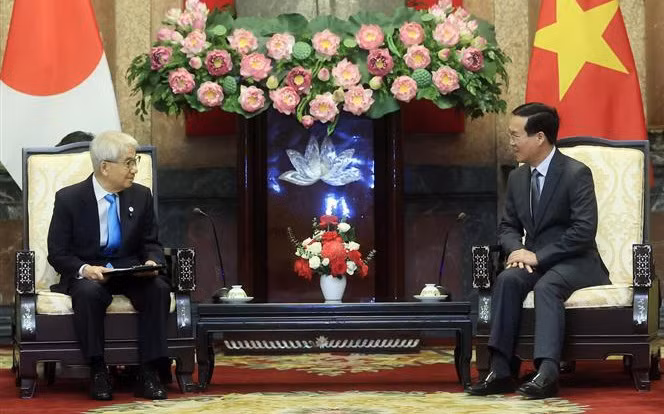 Presidente vietnamita recibe al titular de la Cámara de Consejeros de Japón ảnh 1