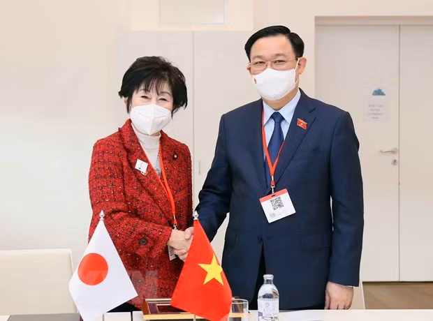 Presidente del Parlamento de Vietnam se reúne con titular de la Cámara de Consejeros de Japón ảnh 1