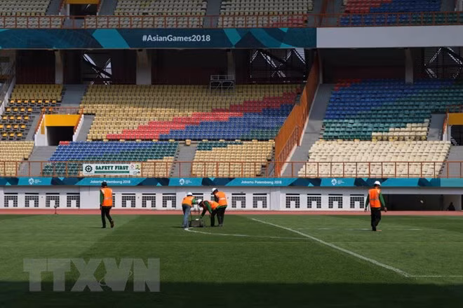 Estadio indonesio listo para debut de selección vietnamita de fútbol en ASIAD 2018 ảnh 1