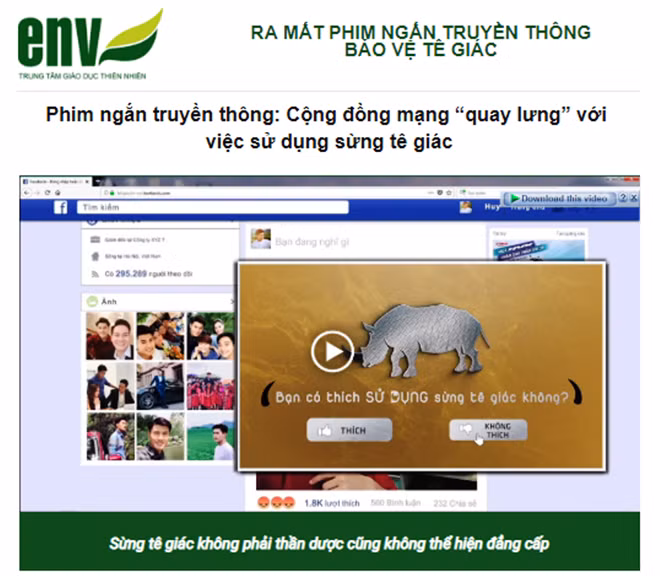 Vietnam estrena cortometraje sobre protección de rinoceronte ảnh 1