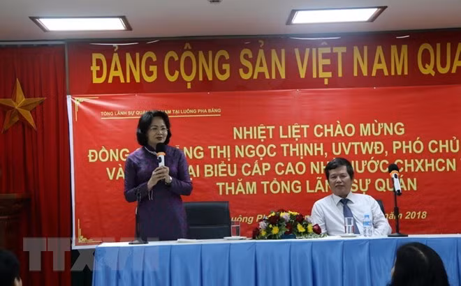 Vicepresidenta de Vietnam concluye la visita oficial a Laos ảnh 1