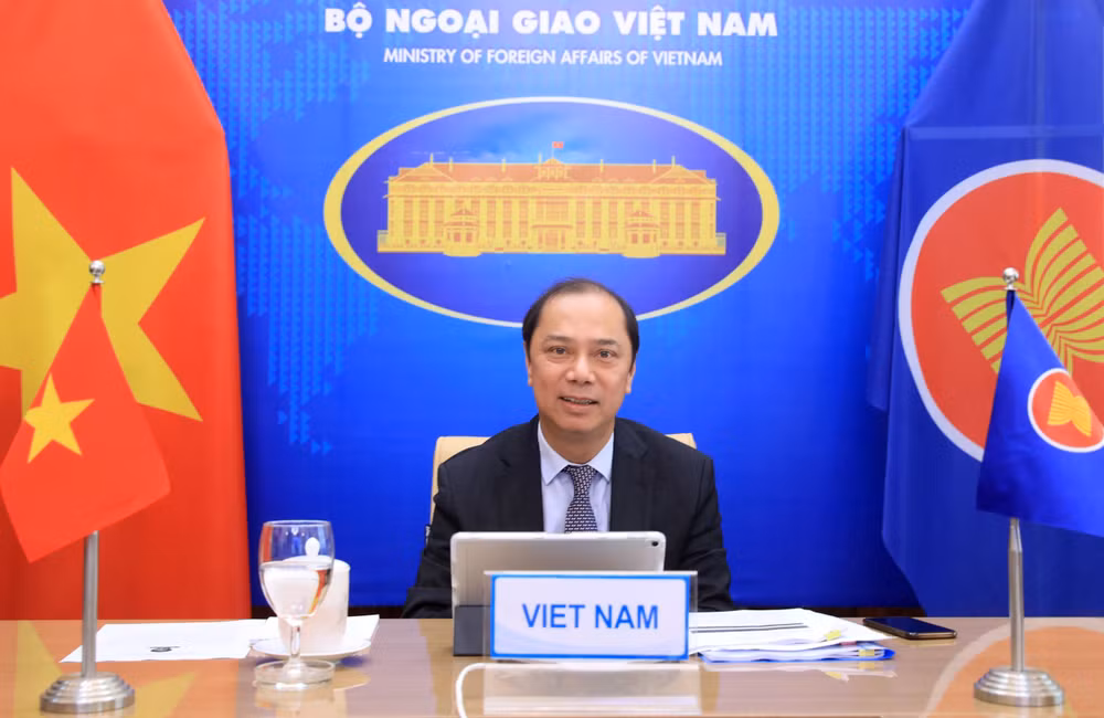  Celebran conferencia virtual de altos funcionarios ASEAN – India ảnh 1
