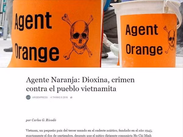 ArgenPress: Dioxina, crimen contra el pueblo vietnamita ảnh 1
