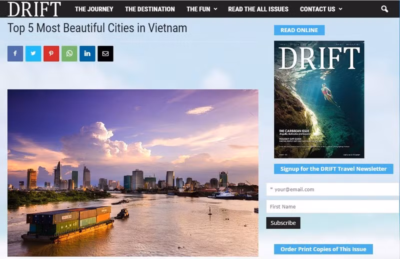 Revista internacional selecciona las cinco ciudades más bellas de Vietnam ảnh 1 Revista internacional selecciona las cinco ciudades más bellas de Vietnam ảnh 1