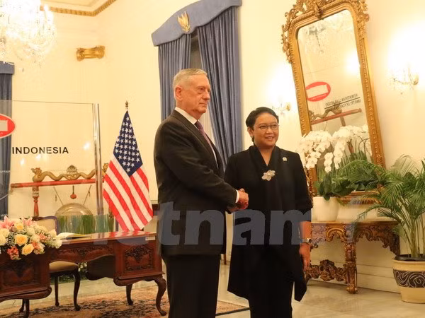Canciller indonesia se reúne con secretario de Defensa estadounidense ảnh 1