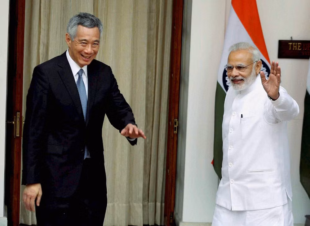 Dirigentes de India y Singapur debaten cooperación económica ảnh 1