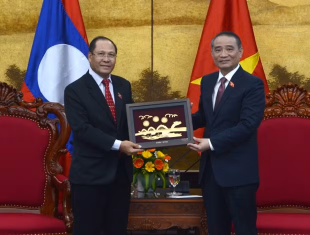 Delegación de la Asamblea Nacional de Laos visita ciudad vietnamita de Da Nang ảnh 1 Delegación de la Asamblea Nacional de Laos visita ciudad vietnamita de Da Nang ảnh 1