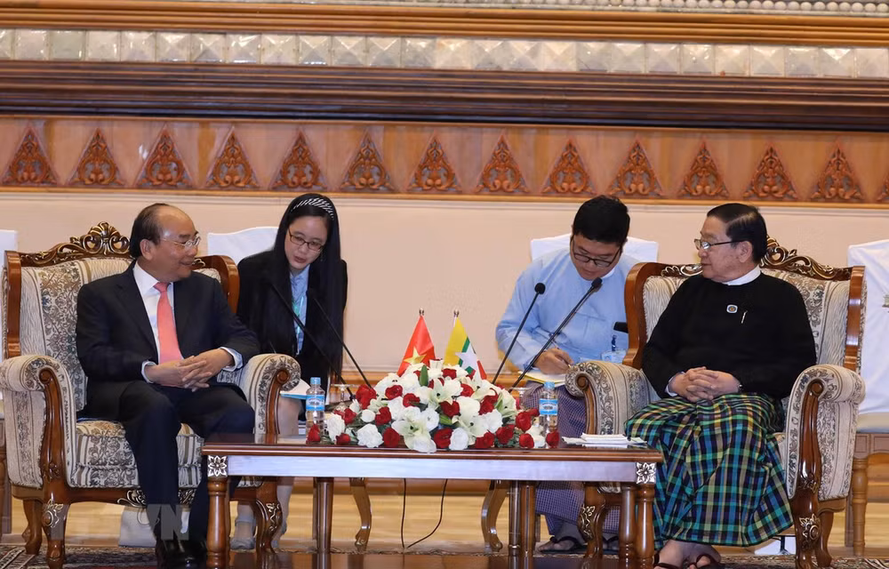Primer ministro vietnamita se reunió con líder parlamentario de Myanmar ảnh 1