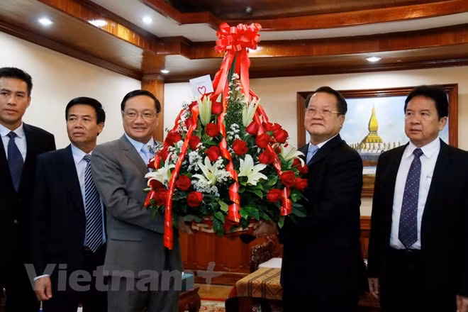Vietnam felicita 63 años de fundación del Partido Popular Revolucionario de Laos ảnh 1