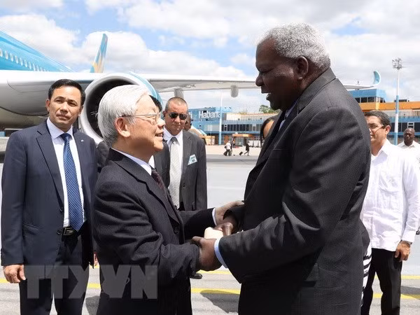 Máximo dirigente partidista de Vietnam inicia visita a Cuba ảnh 1