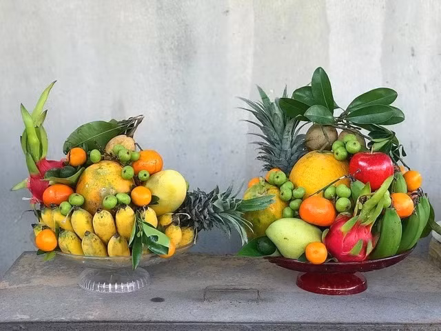 Bandeja de cinco frutas, indispensable de familias vietnamitas durante el Tet ảnh 1