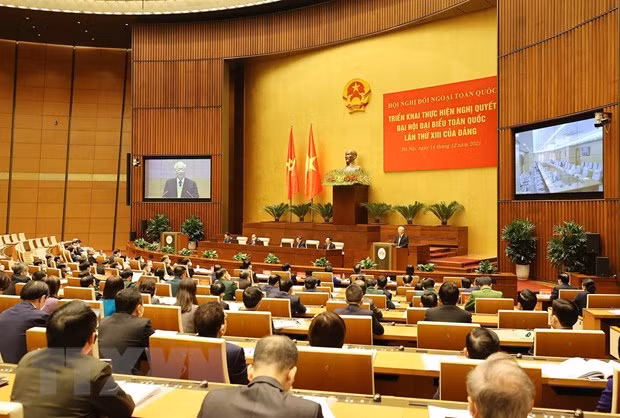 Discurso del secretario general del Partido Comunista de Vietnam en la Conferencia Nacional de Relaciones Exteriores ảnh 3
