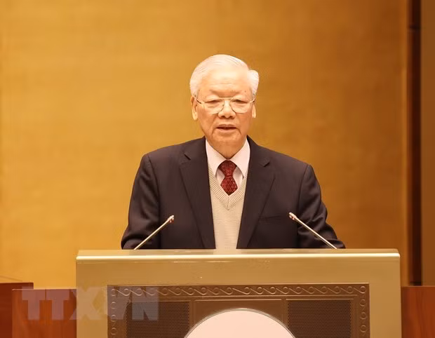 Discurso del secretario general del Partido Comunista de Vietnam en la Conferencia Nacional de Relaciones Exteriores ảnh 1