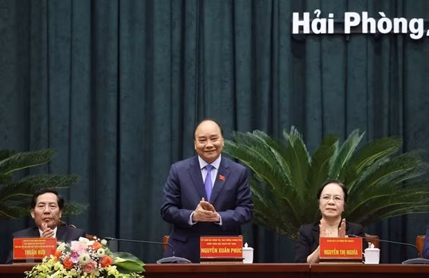 Primer ministro de Vietnam se reúne con electores de la ciudad de Hai Phong ảnh 1