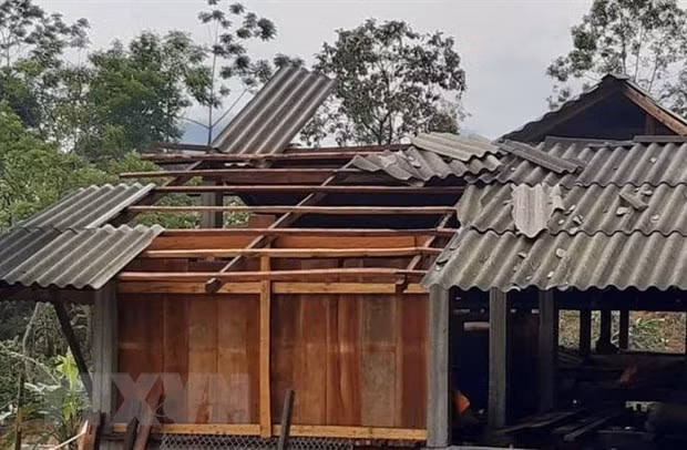 Al menos un muerto y dos heridos por fuertes lluvias en provincia vietnamita ảnh 1