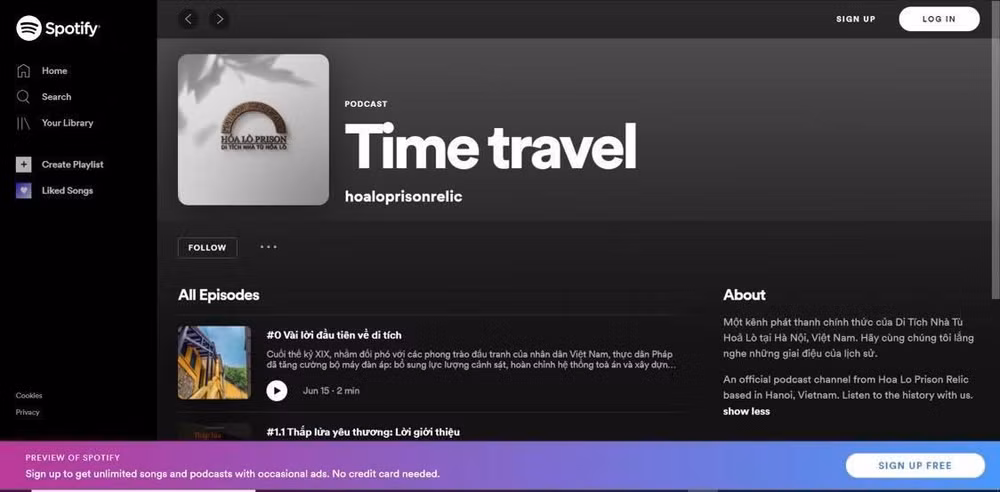 Transmiten programa sobre la Prisión de Hoa Lo en Spotify ảnh 1 Transmiten programa sobre la Prisión de Hoa Lo en Spotify ảnh 1