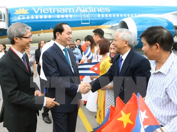 Presidente vietnamita inicia visita a Cuba ảnh 1