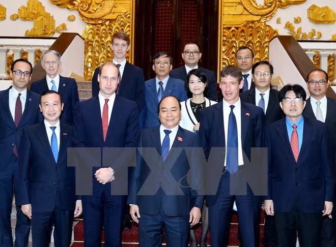 Premier de Vietnam recibe a duque de Cambridge ảnh 1 Premier de Vietnam recibe a duque de Cambridge ảnh 1