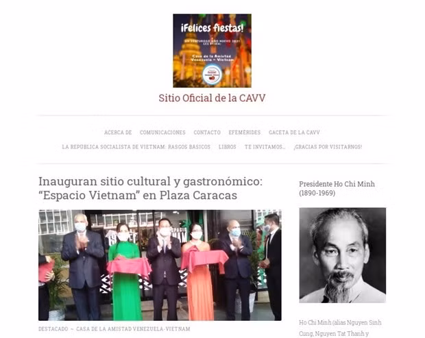 Lanzan sitio web oficial de la Casa de Amistad Venezuela-Vietnam ảnh 1
