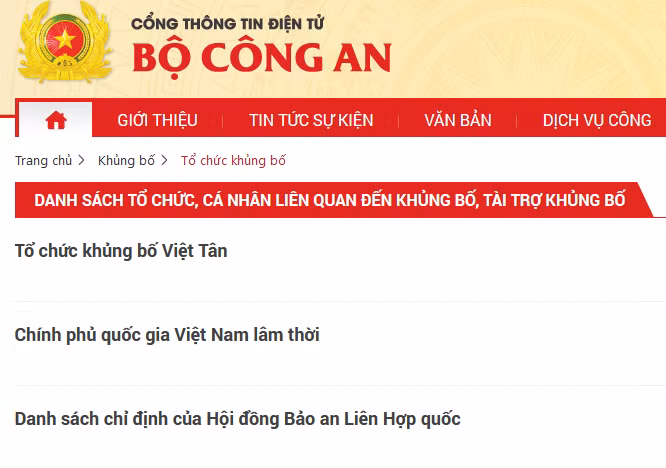 Vietnam publica lista de colectivos e individuos relacionados con terrorismo ảnh 1