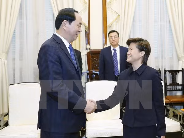 Presidente vietnamita llama inversiones singapurenses en parques industriales ảnh 1