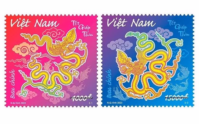 Lanzan sellos por año del dragón para promover patrimonio mundial de Vietnam ảnh 1