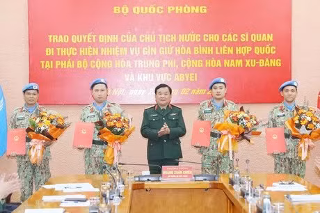 Vietnam envía otros cuatro oficiales a misiones de paz de ONU ảnh 1