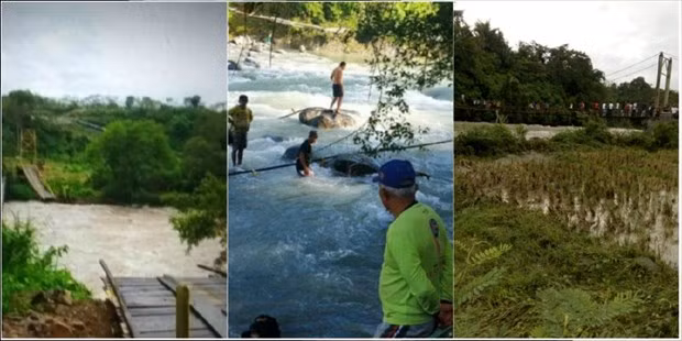 Al menos siete muertos tras colapso de puente en provincia indonesia ảnh 1 Al menos siete muertos tras colapso de puente en provincia indonesia ảnh 1