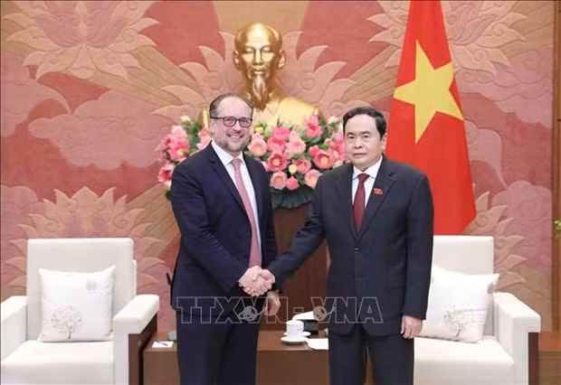 Vicepresidente parlamentario vietnamita recibe a canciller austriaco ảnh 1