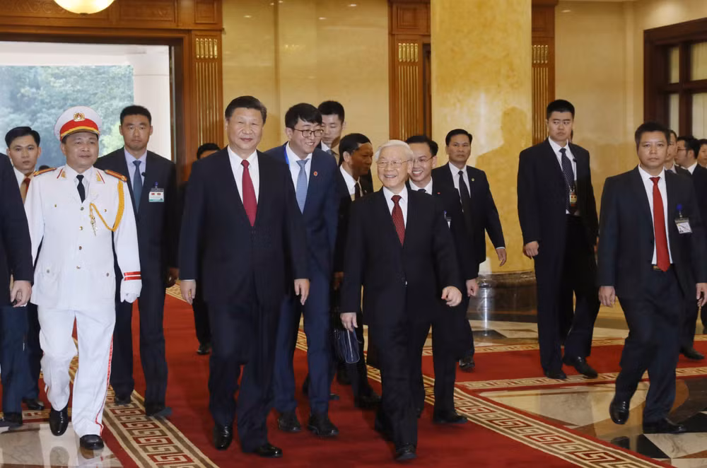 Secretario general del Partido Comunista de Vietnam se reúne con Xi Jinping ảnh 1 Secretario general del Partido Comunista de Vietnam se reúne con Xi Jinping ảnh 1