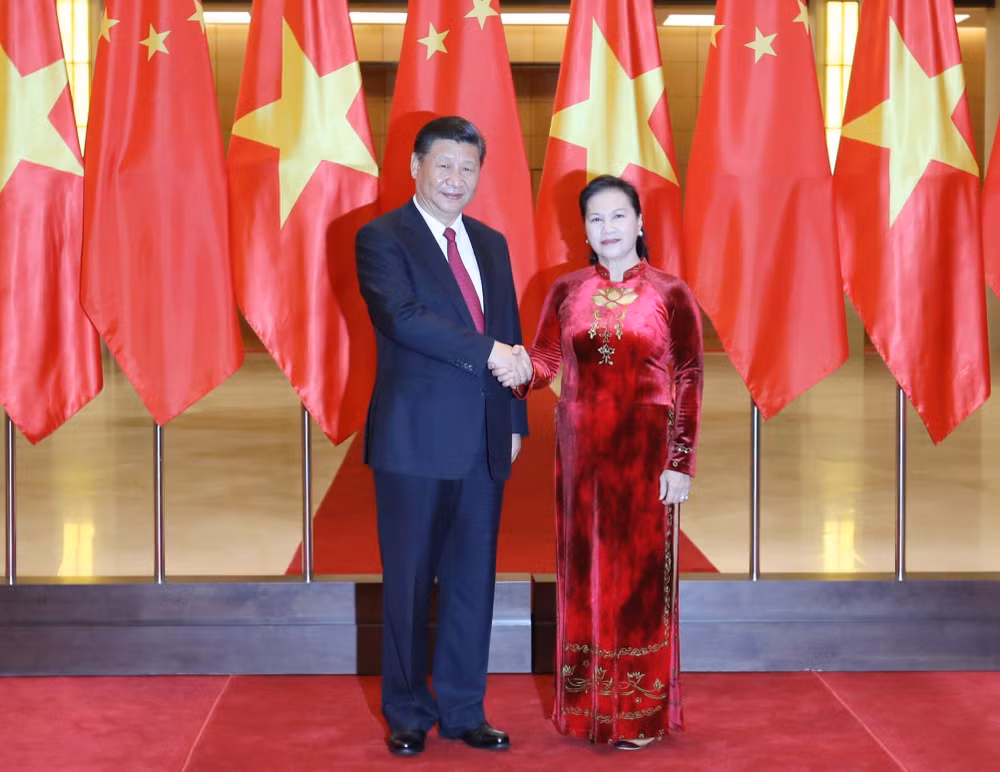 Presidenta del Parlamento de Vietnam se reúne con Xi Jinping ảnh 1