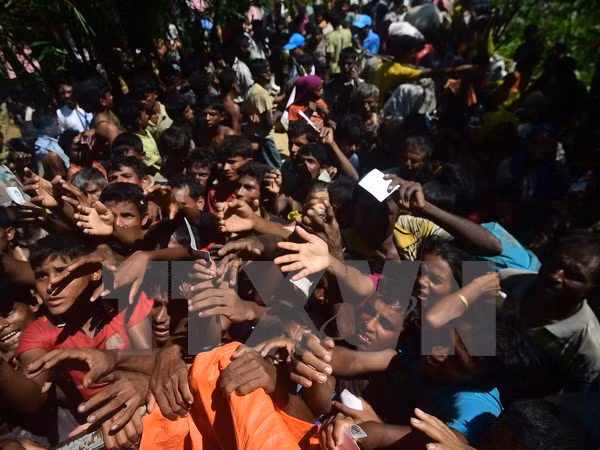 Refugiados rohingyas siguen cruzando frontera a Bangladesh, según autoridades ảnh 1