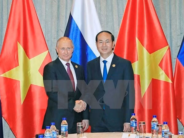 Presidente de Vietnam se reúne con su homólogo ruso, Vladimir Putin ảnh 1 Presidente de Vietnam se reúne con su homólogo ruso, Vladimir Putin ảnh 1