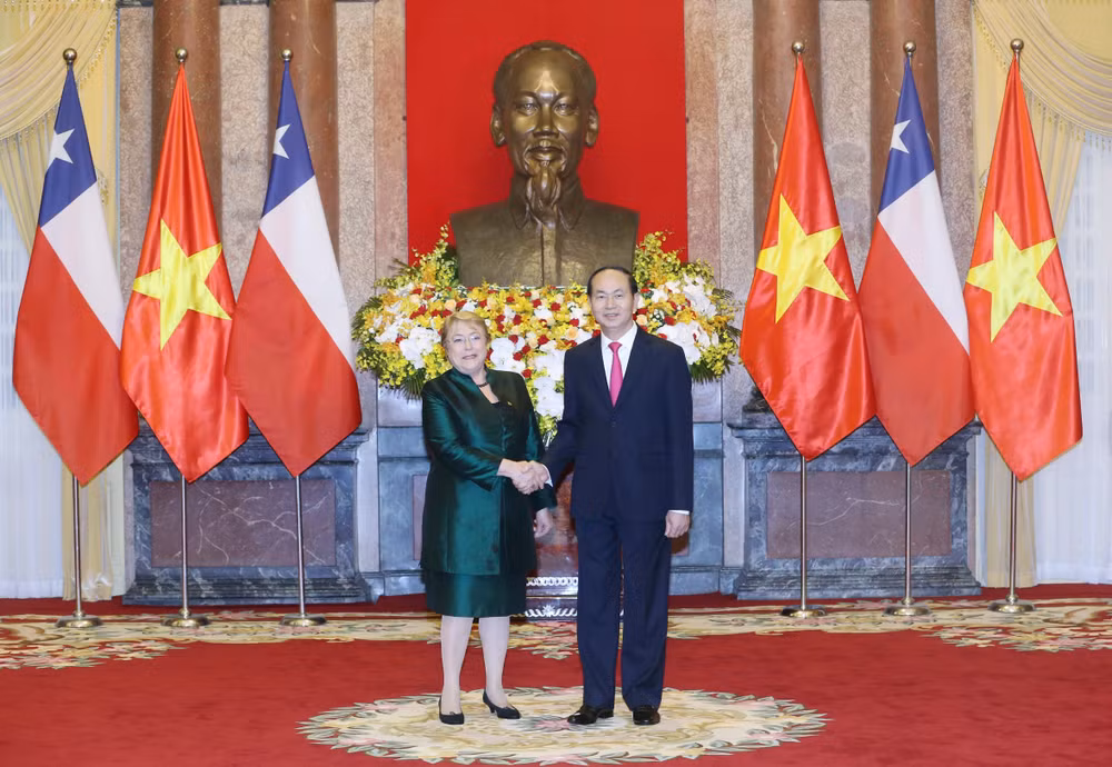 Presidente vietnamita recibe a Michelle Bachelet ảnh 1