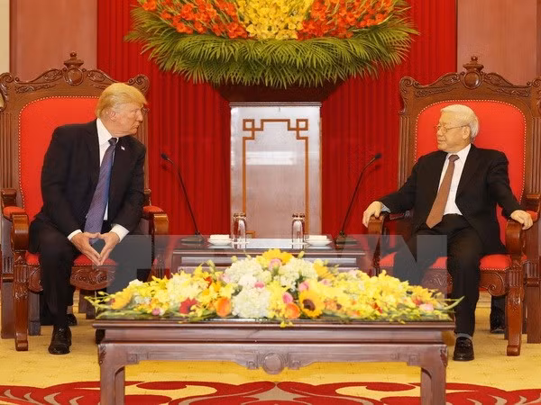 Dirigente partidista vietnamita recibe al presidente estadounidense, Donald Trump ảnh 1