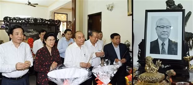 Primer ministro de Vietnam rinde tributo a extintos dirigentes del Partido y Estado ảnh 1