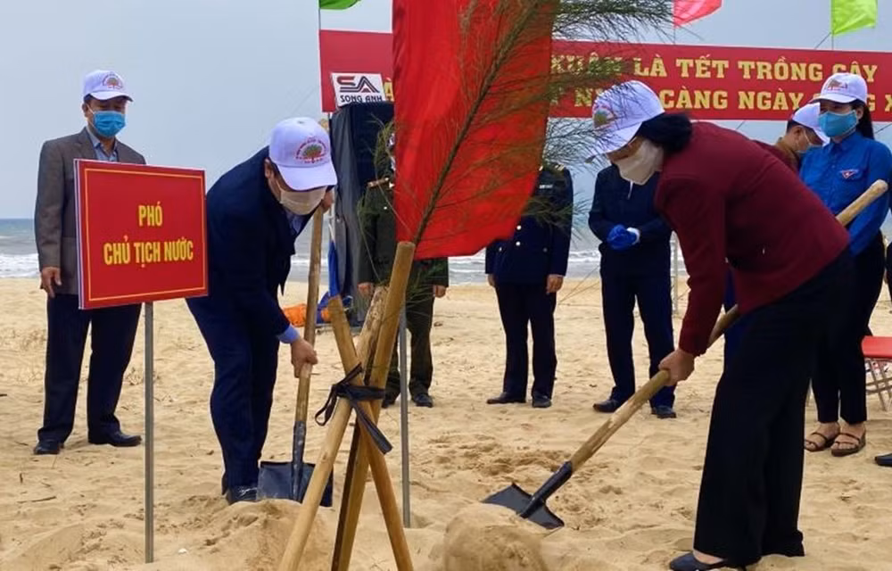Vicepresidenta vietnamita lanza campaña de plantación de arboles ảnh 1