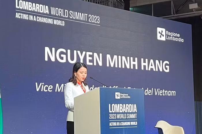 Vietnam asiste a la Cumbre Mundial de Lombardía 2023 ảnh 1