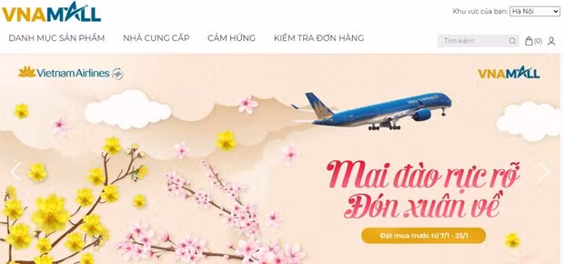 Vietnam Airlines presenta plataformas de comercio electrónico ảnh 1
