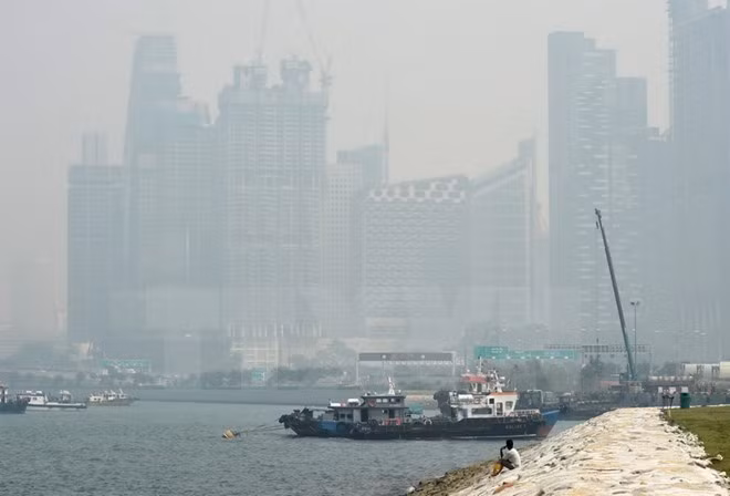 Neblina originada de incendios forestales en Indonesia sigue afectando Singapur ảnh 1