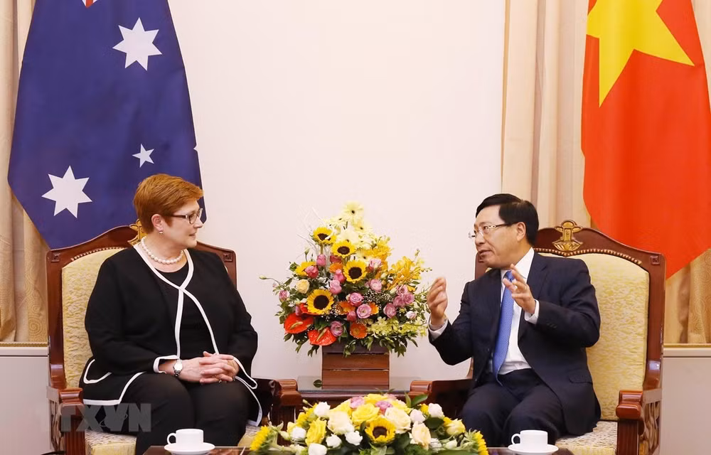 Vicepremier vietnamita recibe a canciller de Australia ảnh 1