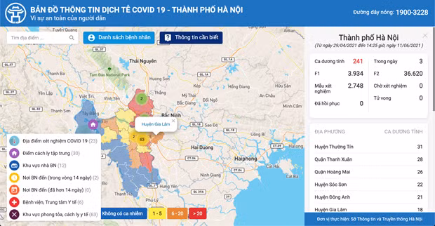 Hanoi presenta "Mapa de información epidemiológica del COVID-19" ảnh 1