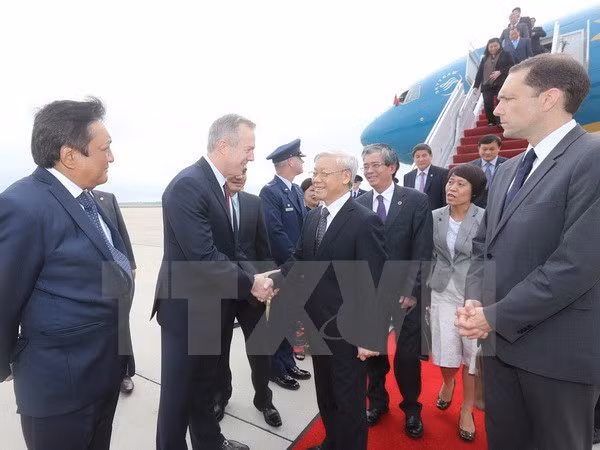  Líder partidista de Vietnam arriba a Estados Unidos ảnh 1