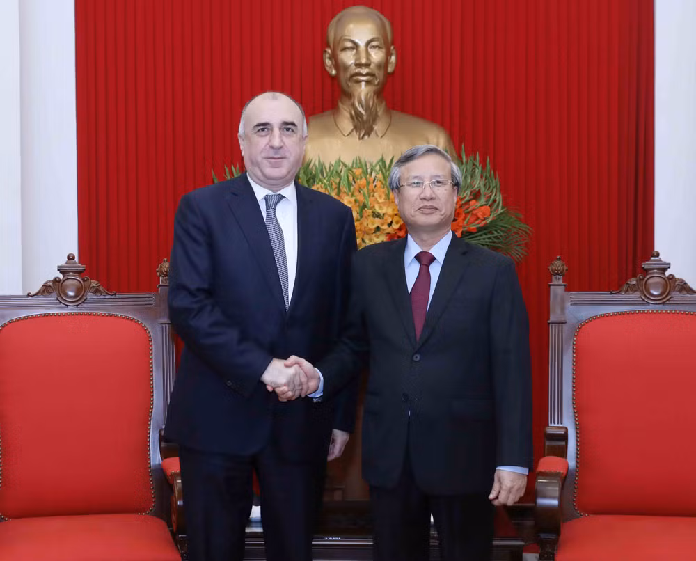 Alto funcionario partidista de Vietnam recibe al canciller de Azerbaiyán ảnh 1