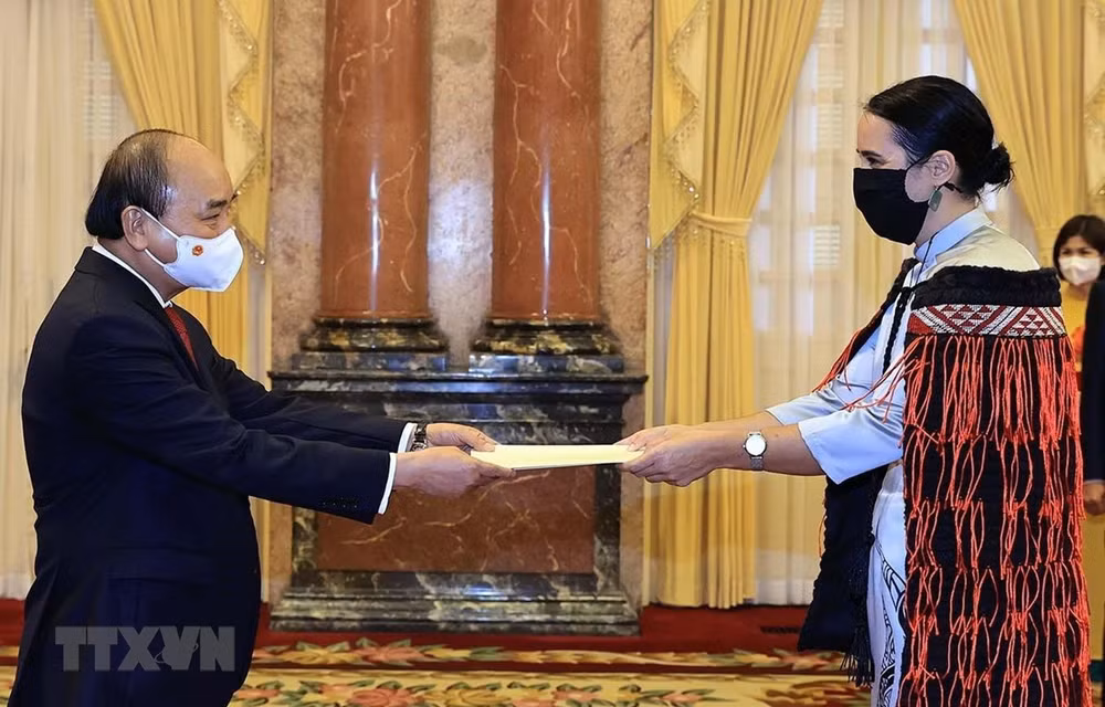 Presidente vietnamita recibe cartas credenciales de nuevos embajadores ảnh 1