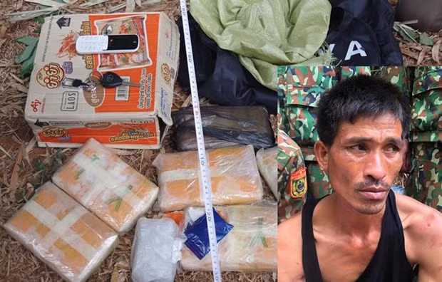 Detienen a un laosiano por transportar drogas a Vietnam ảnh 1