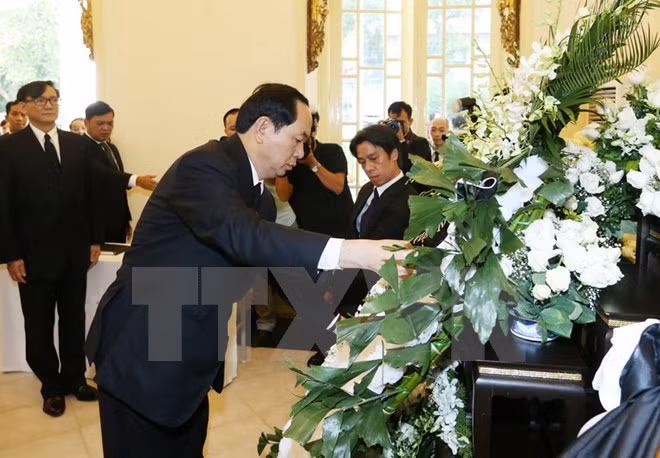 Presidente vietnamita rinde tributo al difunto rey tailandés ảnh 1