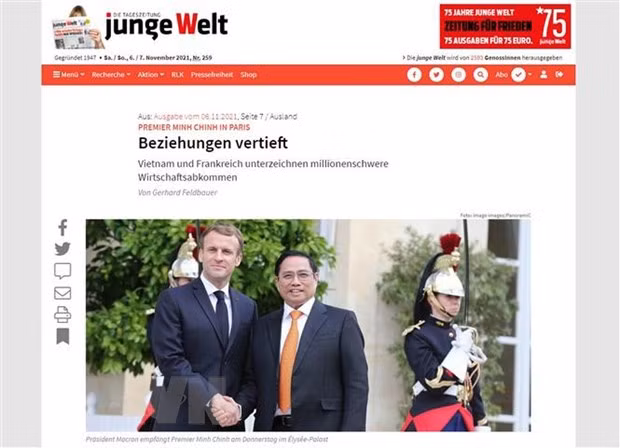 Periódico alemán resalta resultados de la visita oficial del premier vietnamita a Francia ảnh 1