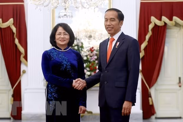 Asiste vicepresidenta de Vietnam al acto de asunción del presidente indonesio ảnh 1