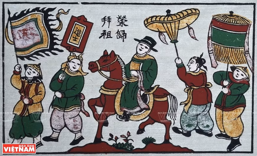 Presentan en Vietnam valiosa colección de centenarias pinturas folclóricas ảnh 1
